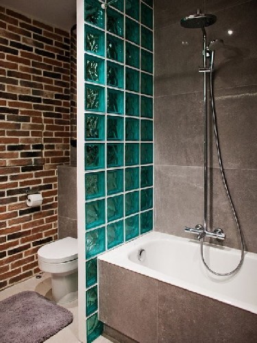 tijolo de vidro banheiro