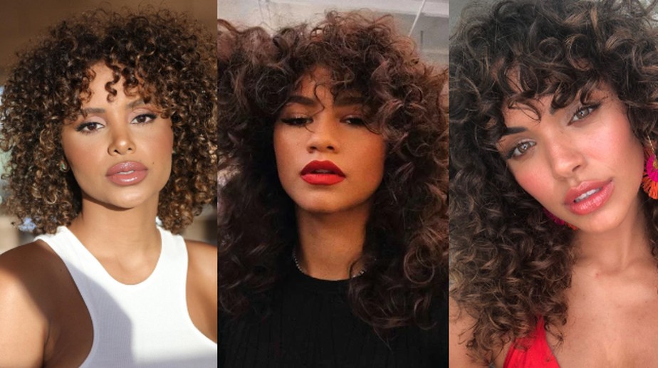 melhores franjas para cabelo cacheado inspiração