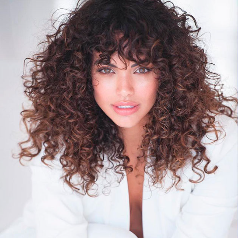 franja cortininha vs franja lateral cabelo cacheado