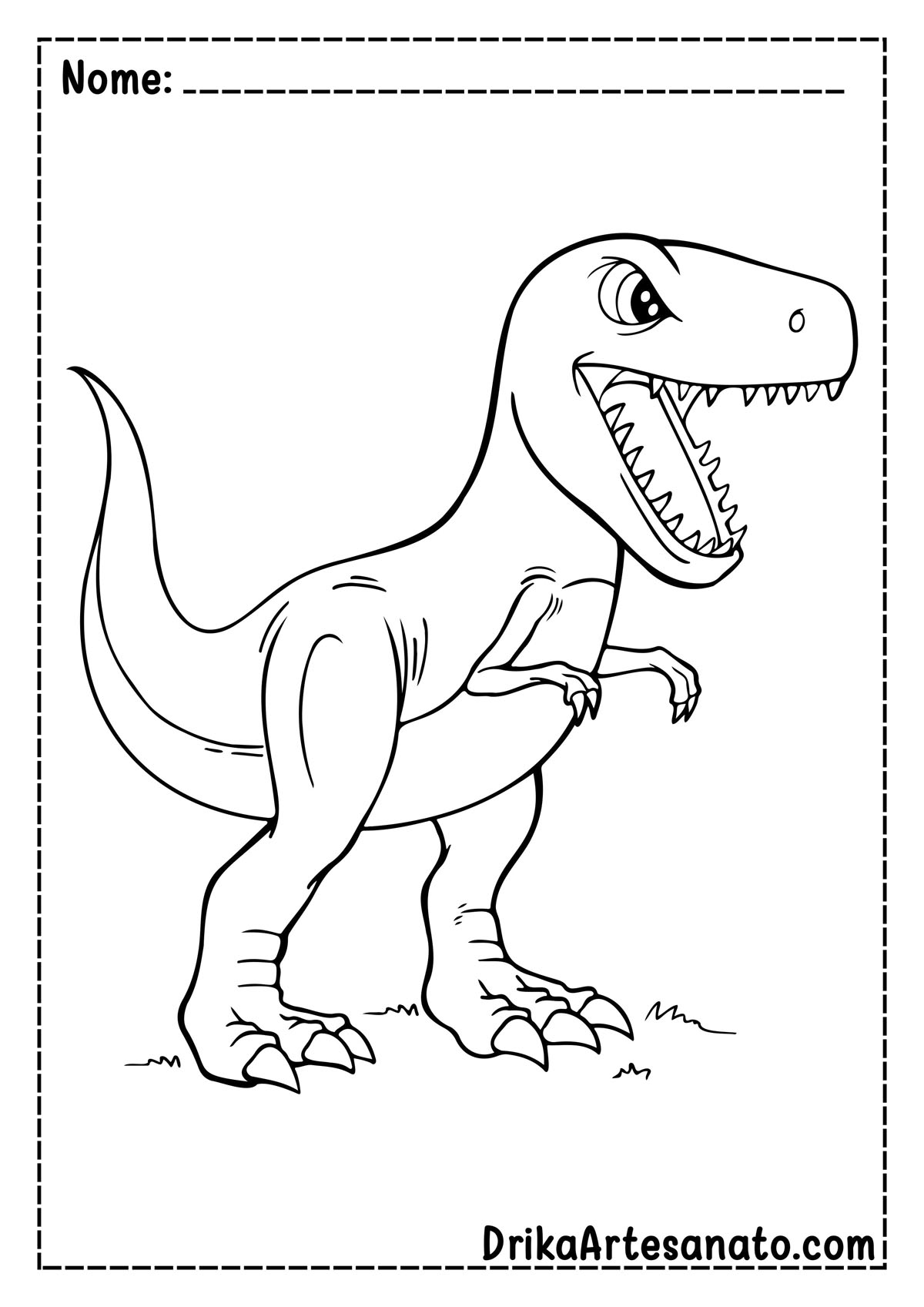 atividade tiranossauro rex infantil