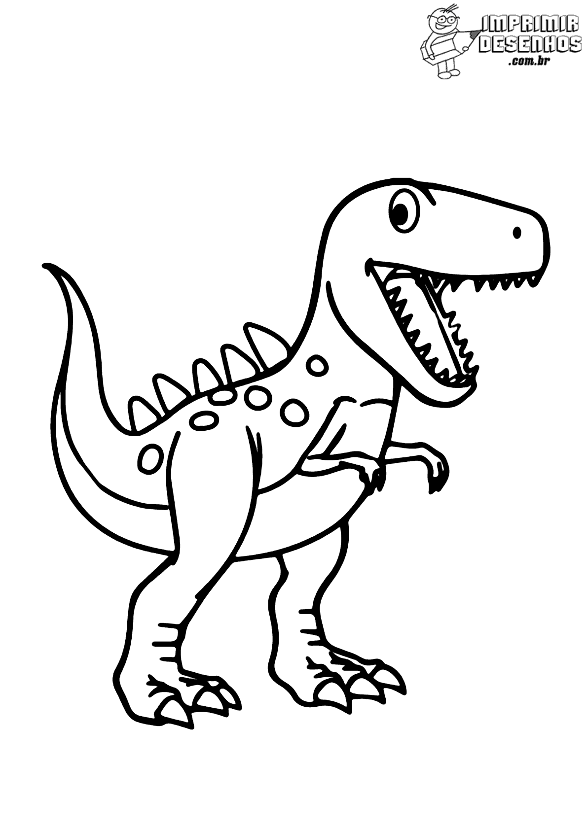 ilustração tiranossauro rex para imprimir