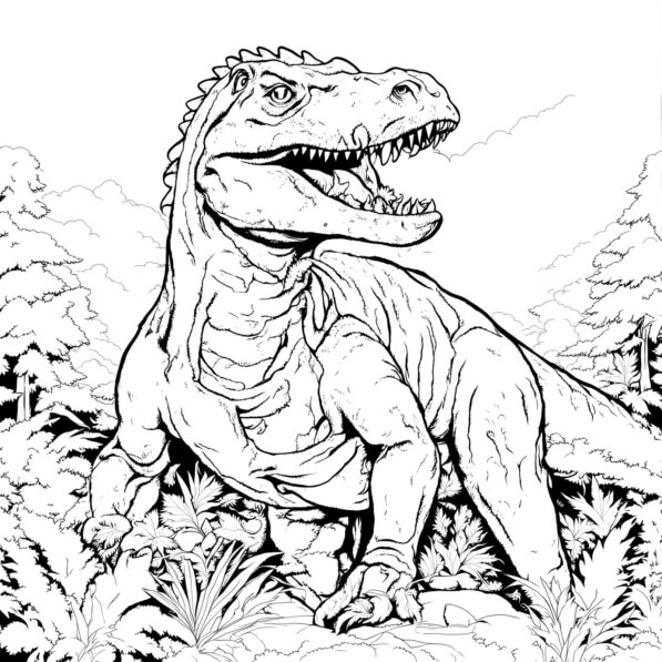 moldes de tiranossauro rex para colorir