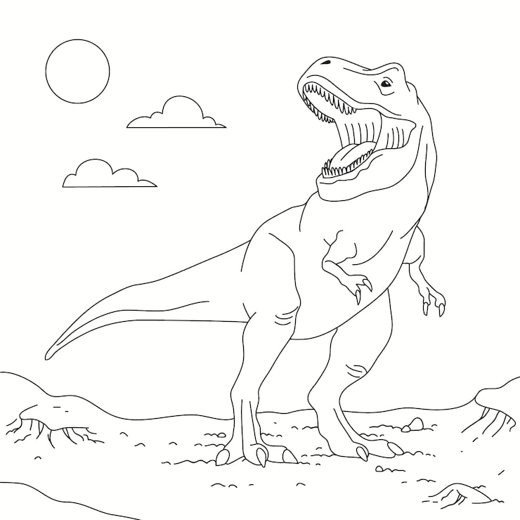 desenho de dinossauro tiranossauro rex