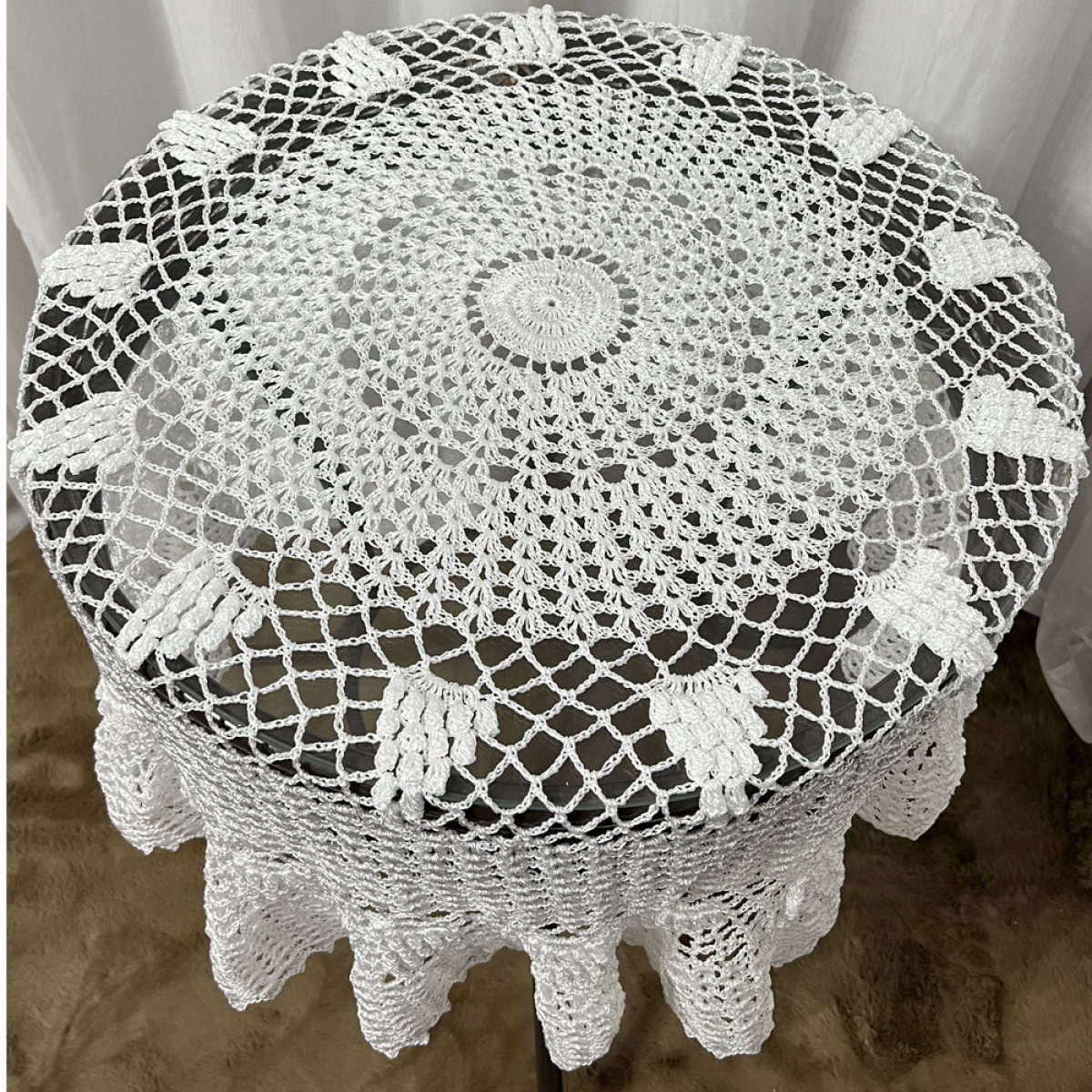 toalha de mesa de croche