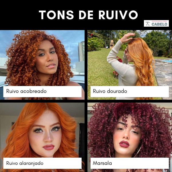 tons de ruivo para morenas