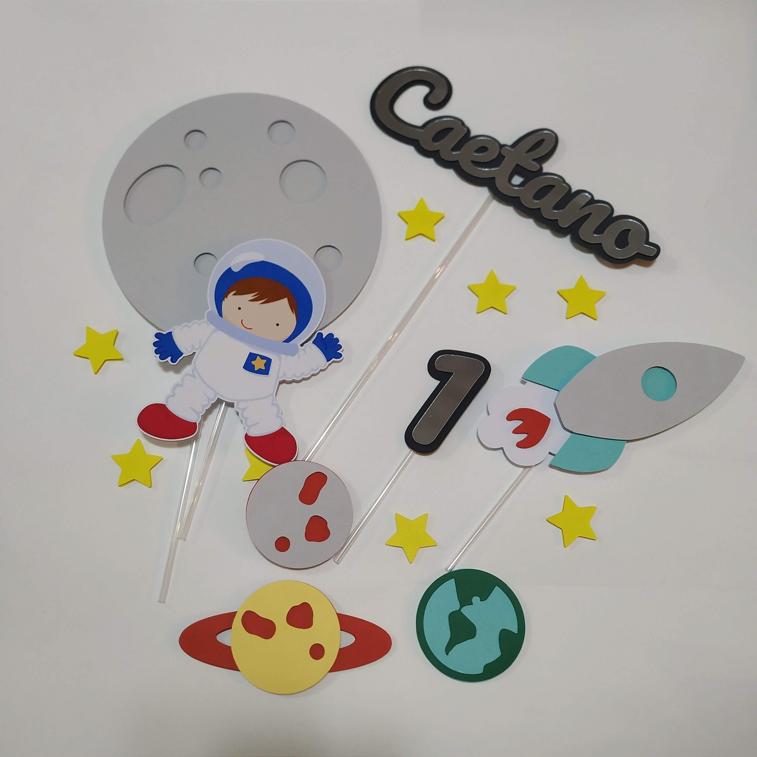 topo de bolo astronauta png