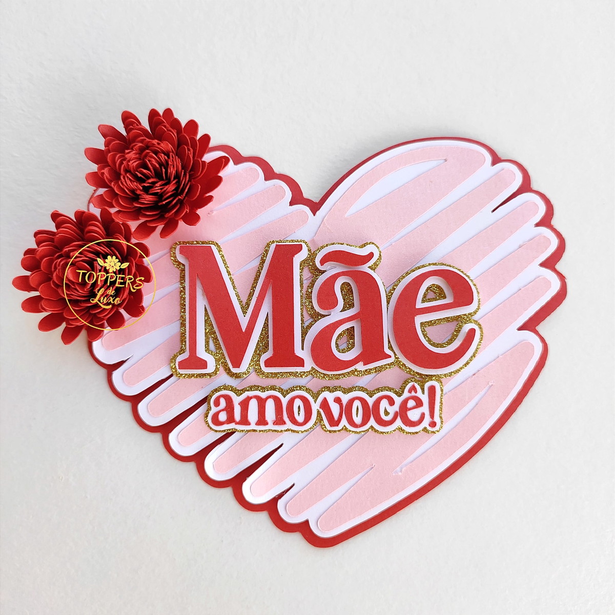 topo de bolo dia das mães acrílico