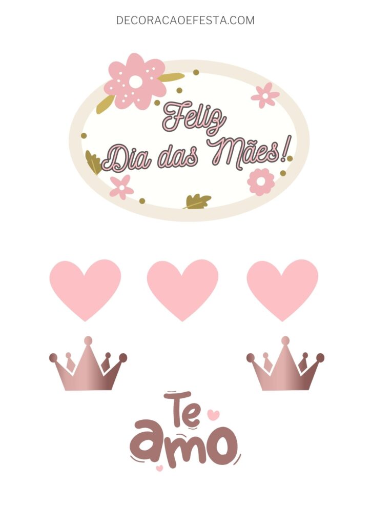 como fazer topo de bolo dia das mães