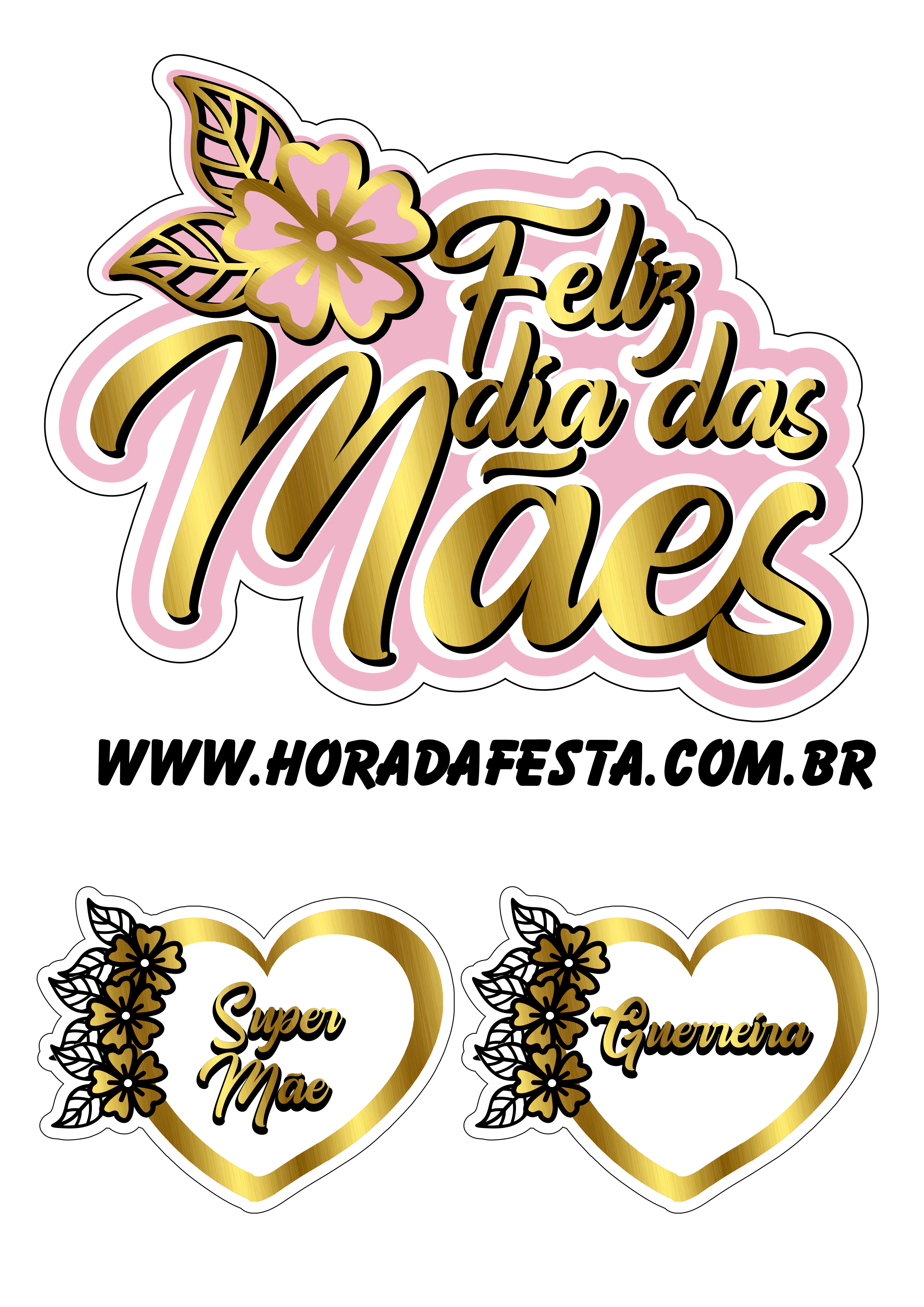 topo de bolo dia das mães com nome