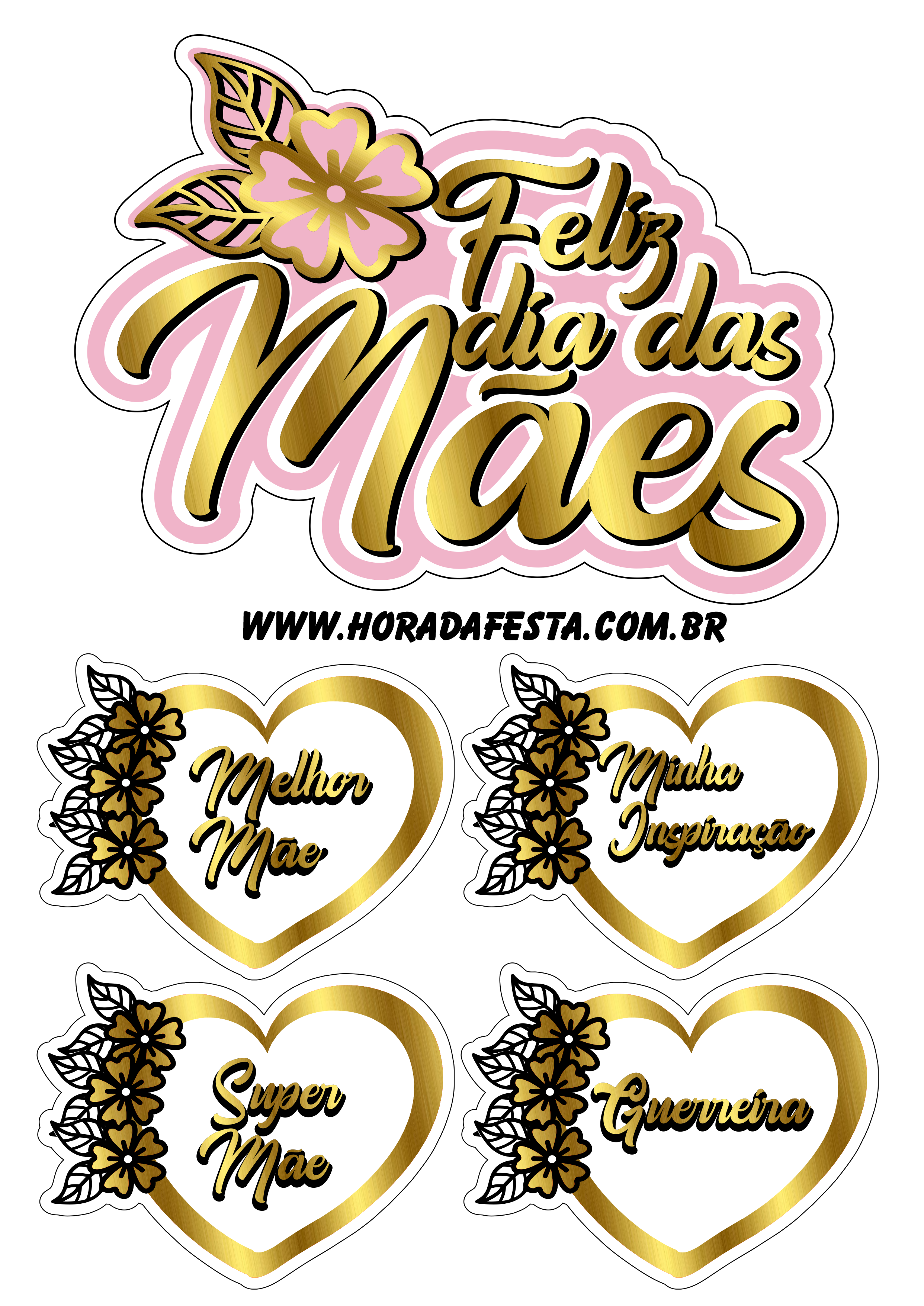 topo de bolo dia das mães para imprimir grátis