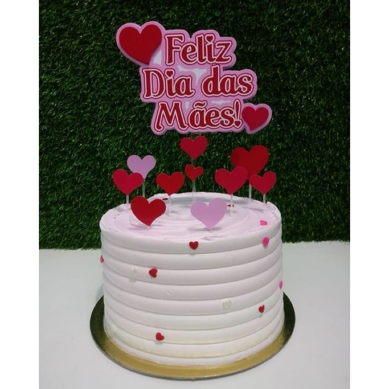 como fazer topo de bolo dia das mães