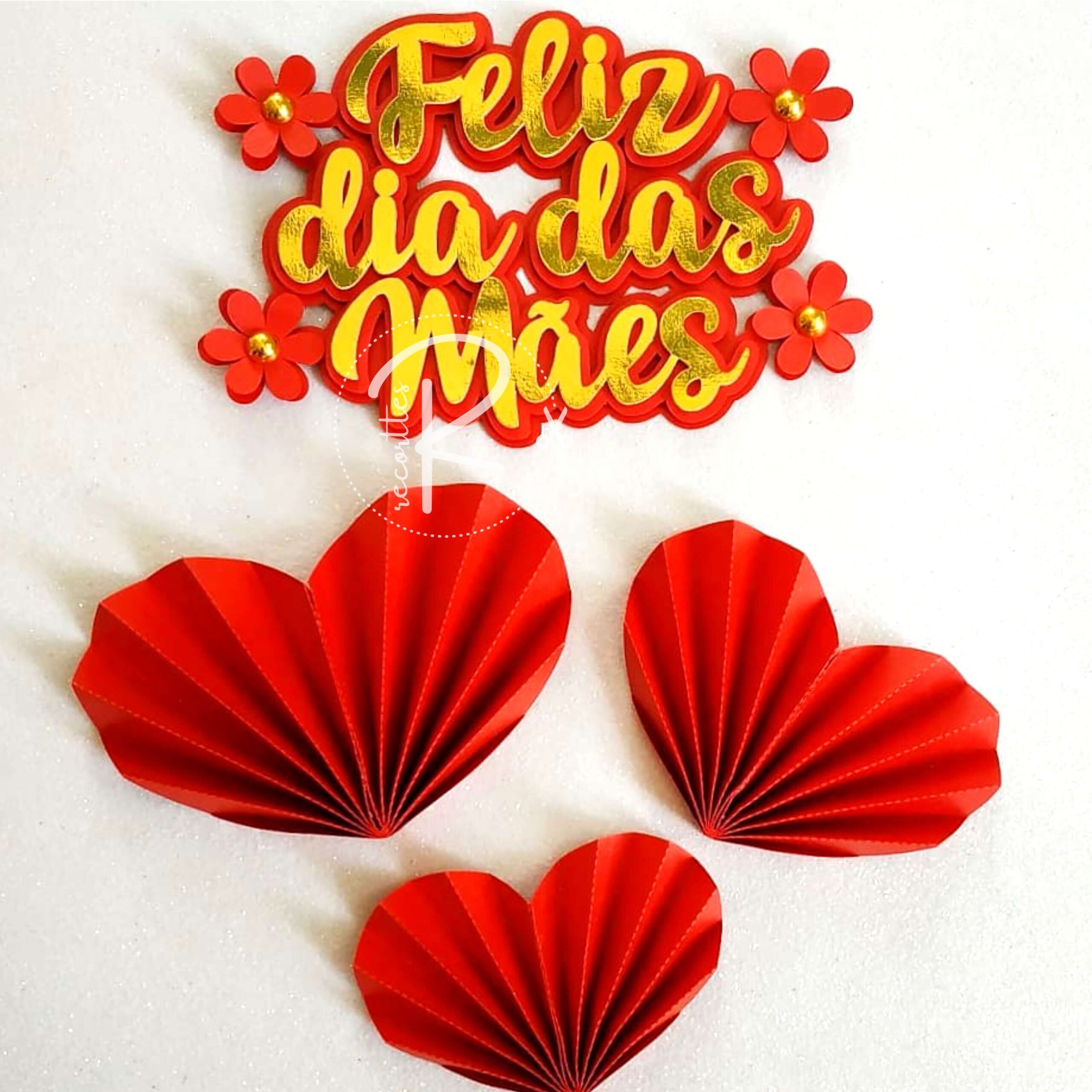 topo de bolo dia das mães minimalista
