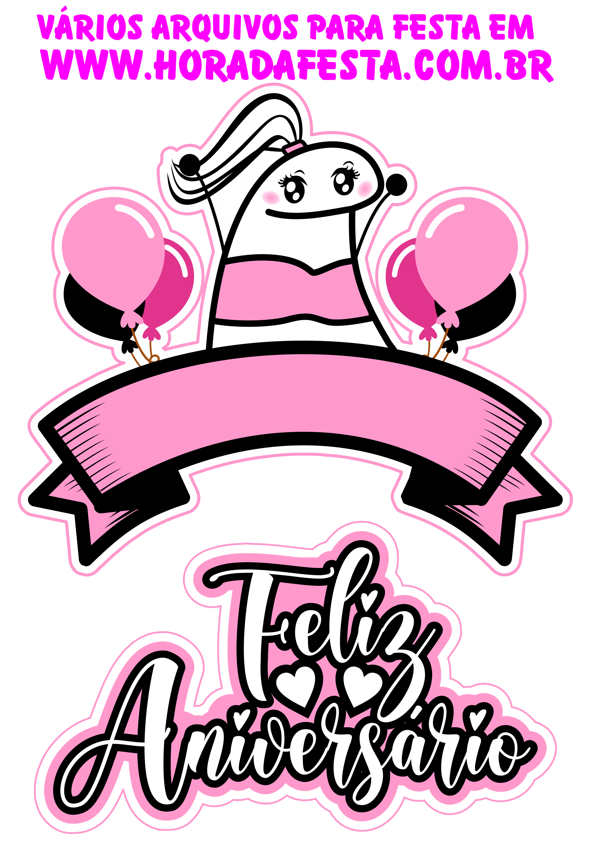 Topo de bolo feminino para imprimir personalizado
