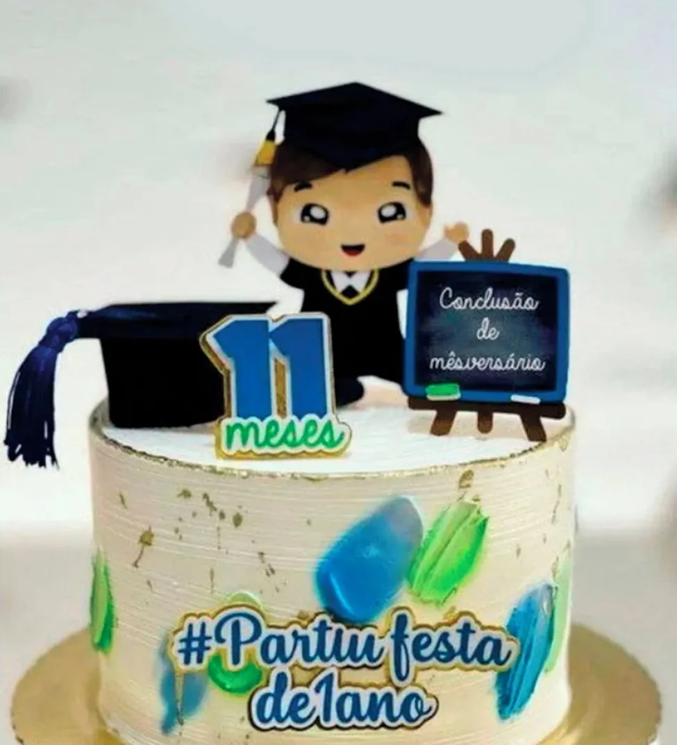 topo de bolo formatura personalizado nome