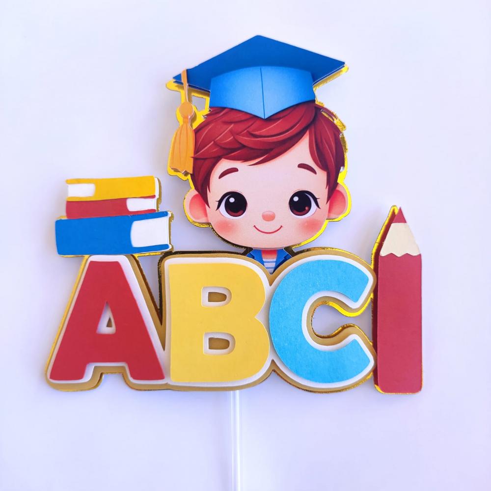 topo de bolo formatura personalizado nome