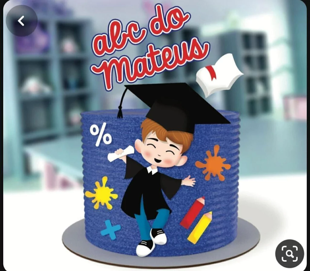 topo de bolo formatura classe de 2026