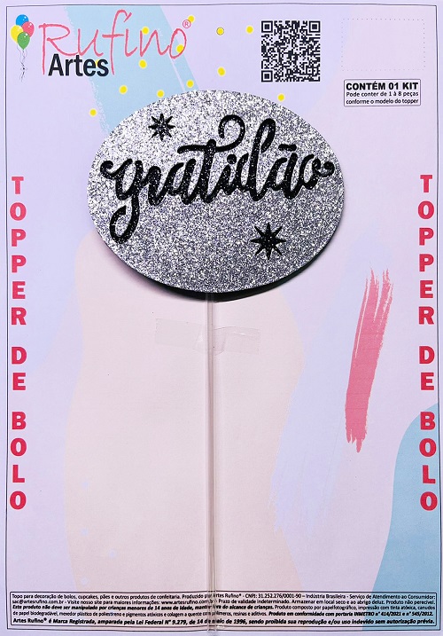 topo de bolo dourado personalizado
