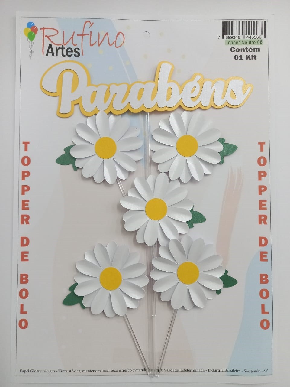topo de bolo margarida desenho