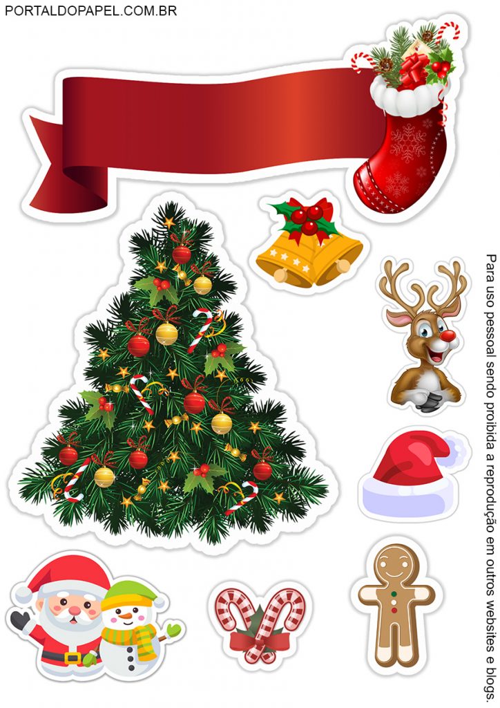 topo de bolo meu primeiro natal para imprimir grátis