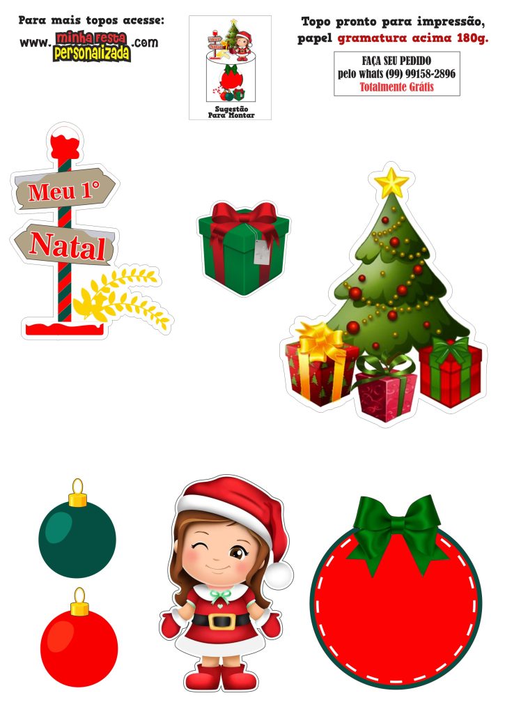topo de bolo meu primeiro natal menino silhouette
