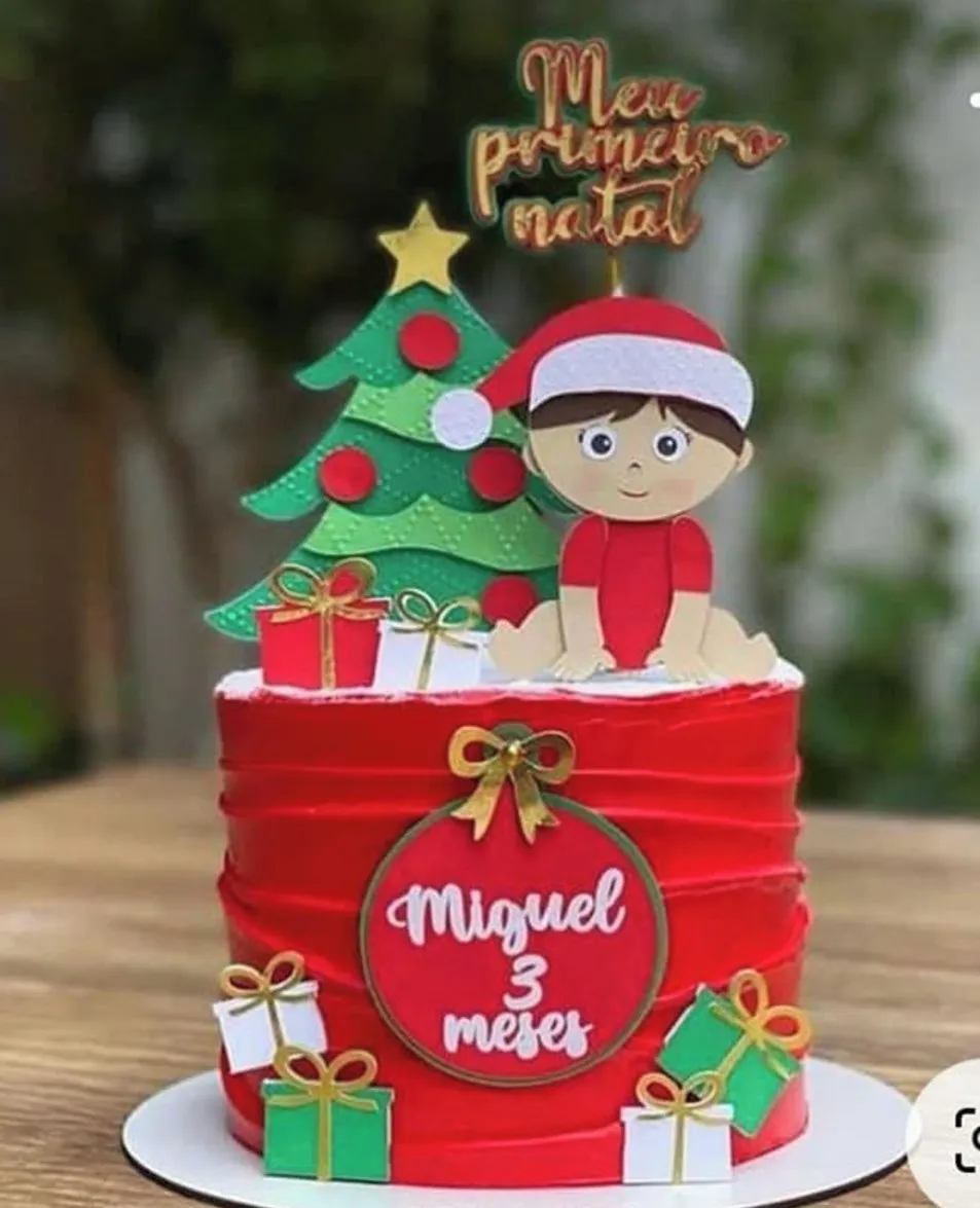 topo de bolo meu primeiro natal png download