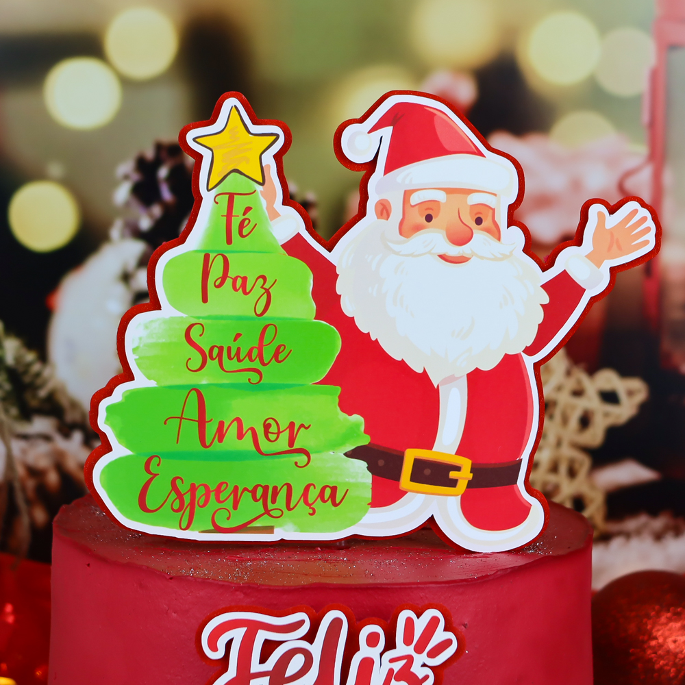 topo de bolo natal personalizado