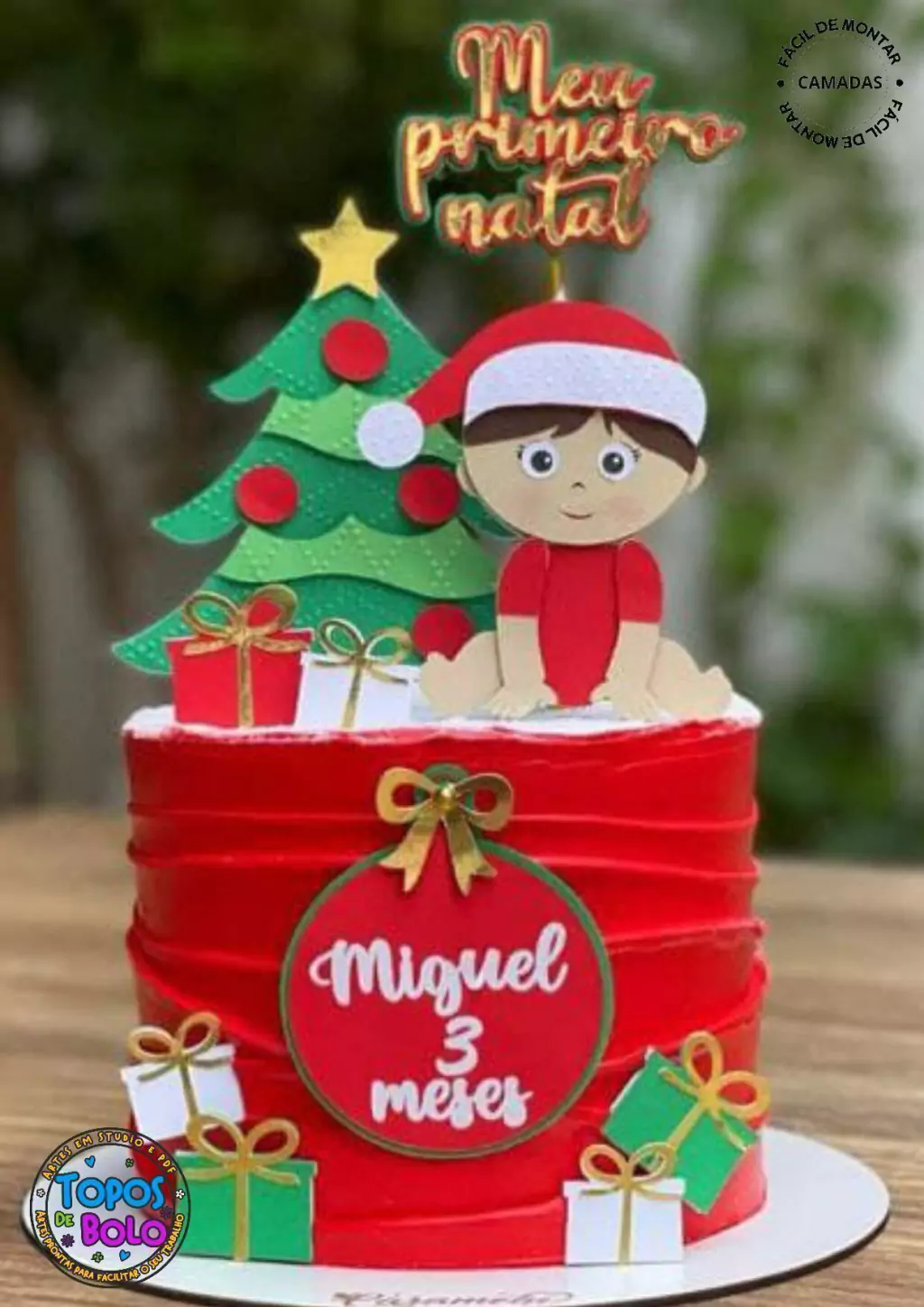 topo de bolo natal para imprimir