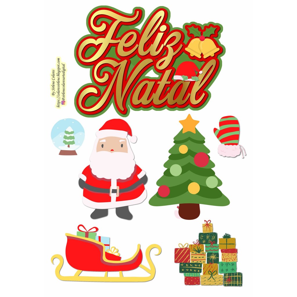 topo de bolo natal moderno