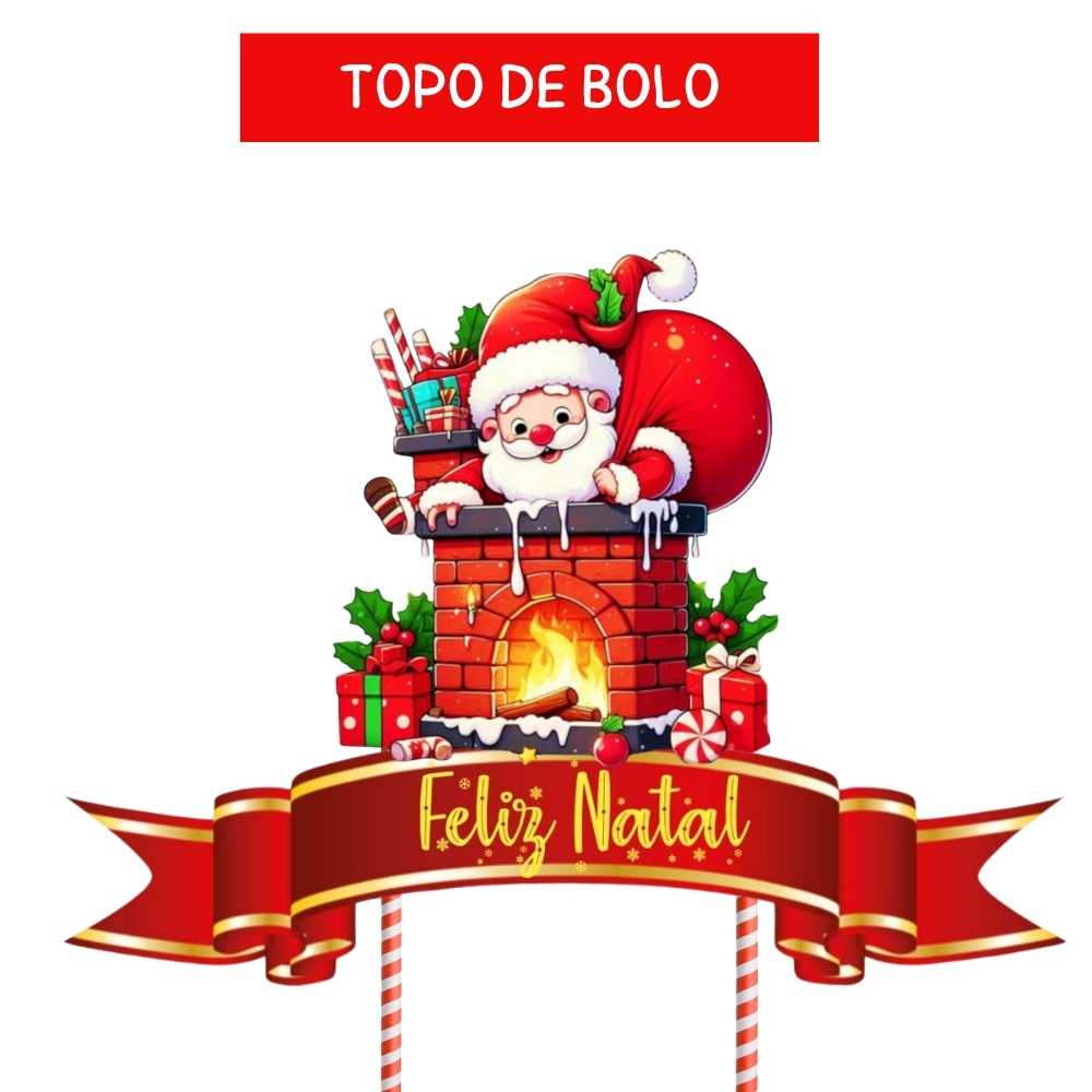 topo de bolo natal diy