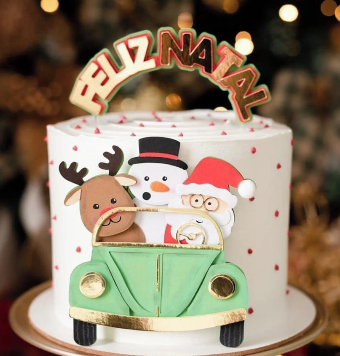 topo de bolo natal arquivo de corte