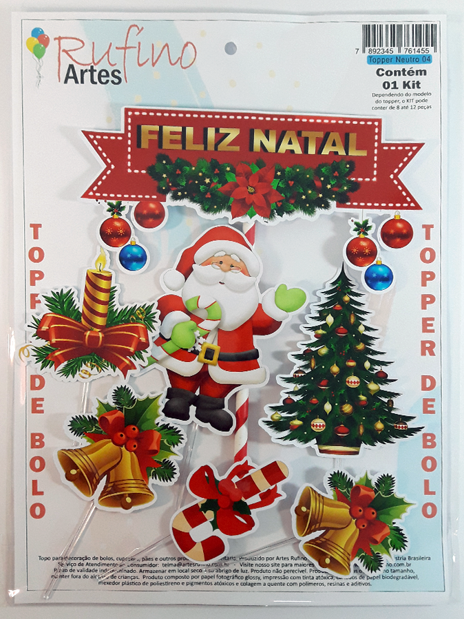 topo de bolo natal png