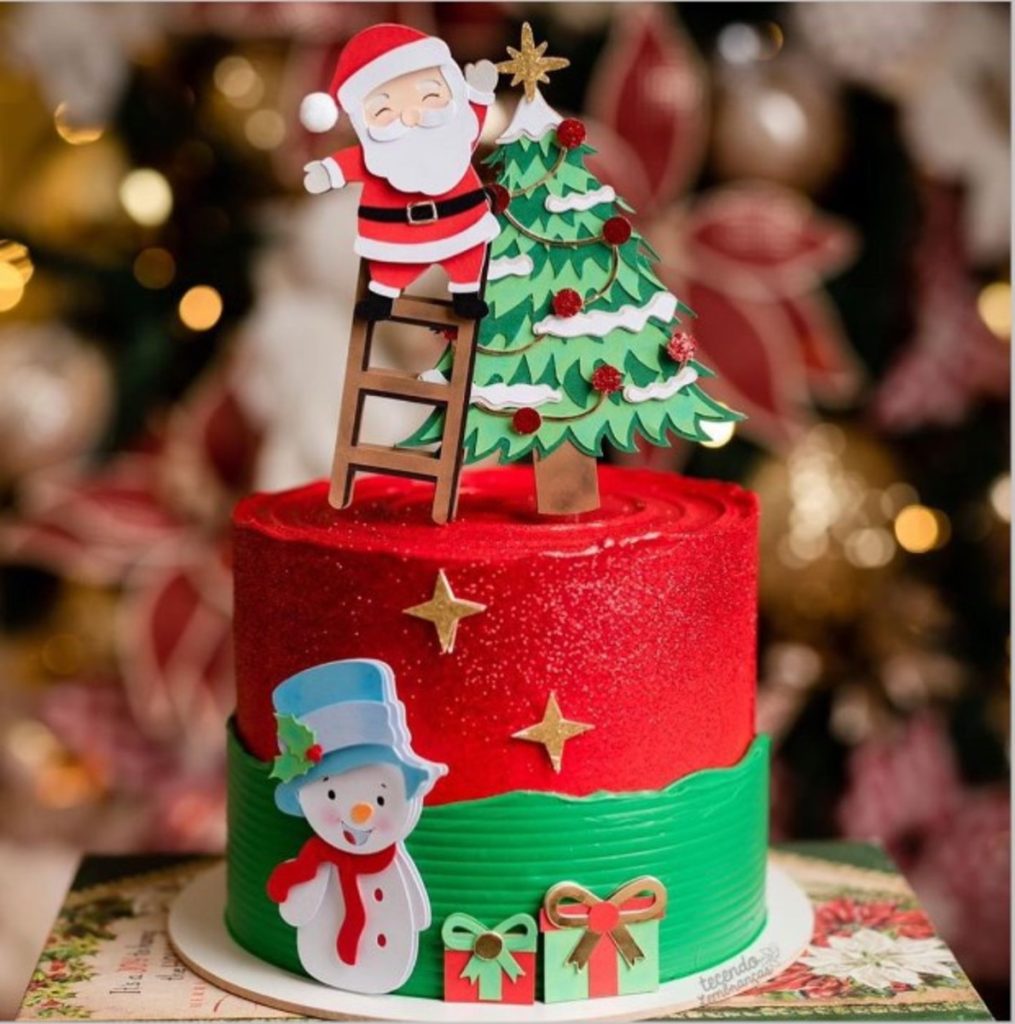 topo de bolo natal biscuit