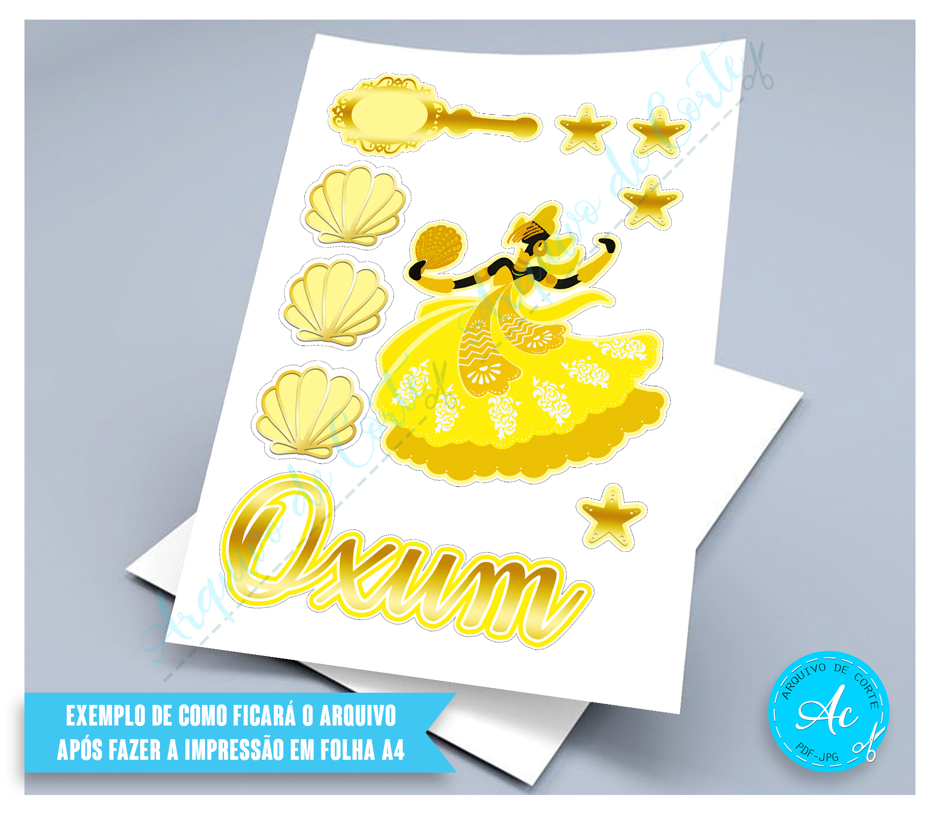 inspiração topo de bolo Oxum dourado com flores