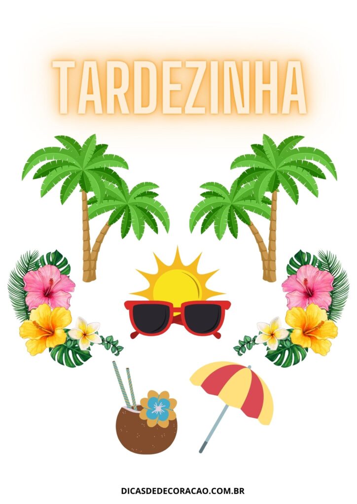 topo de bolo tema praia feminino