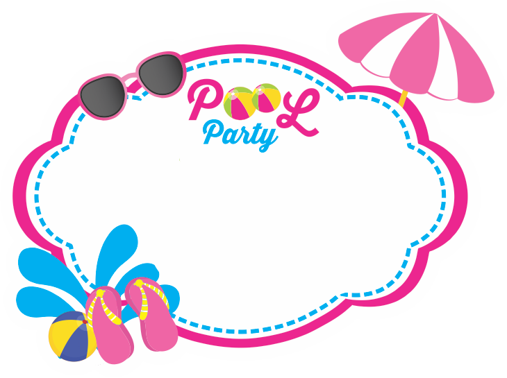 download topo de bolo pool party feminino
