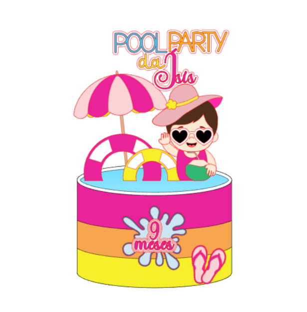 DIY topo de bolo pool party