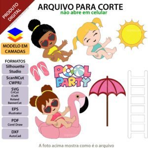 topo de bolo verão feminino para imprimir