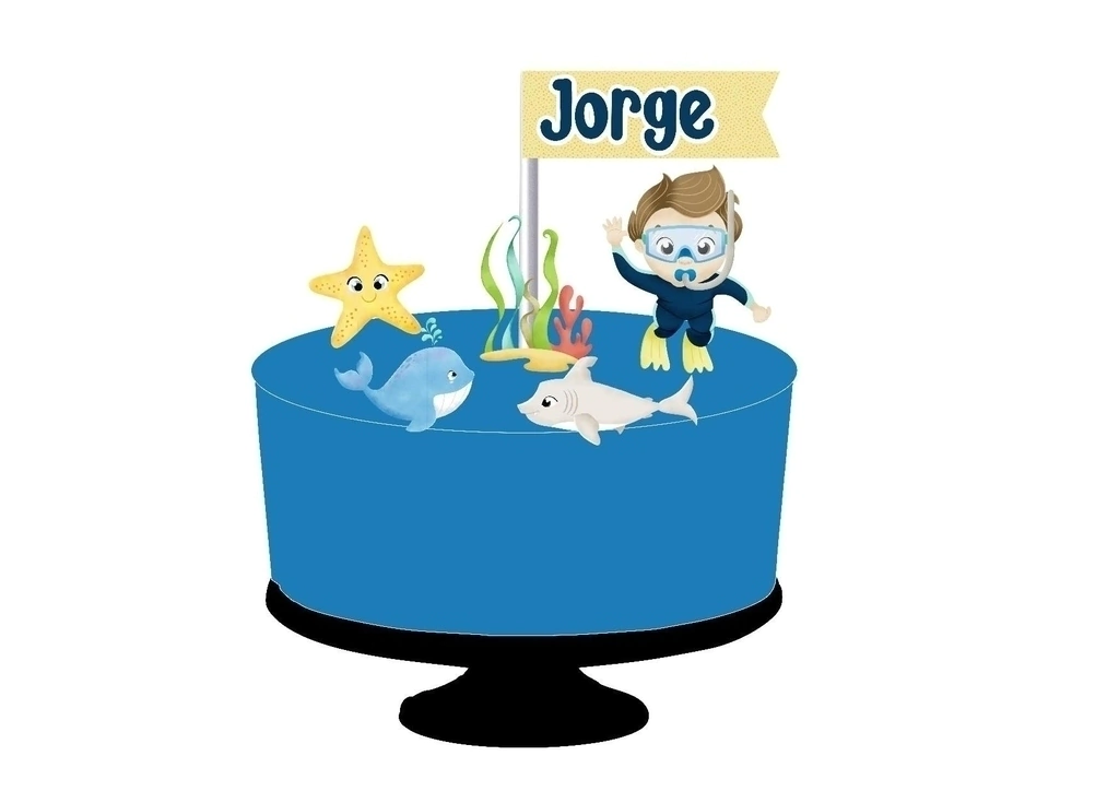 como cortar topper fundo do mar com precisão