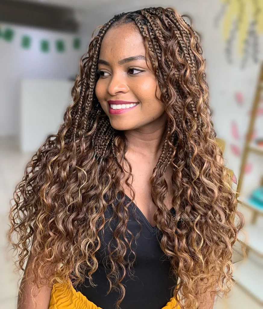 penteados com trança para cabelo cacheado