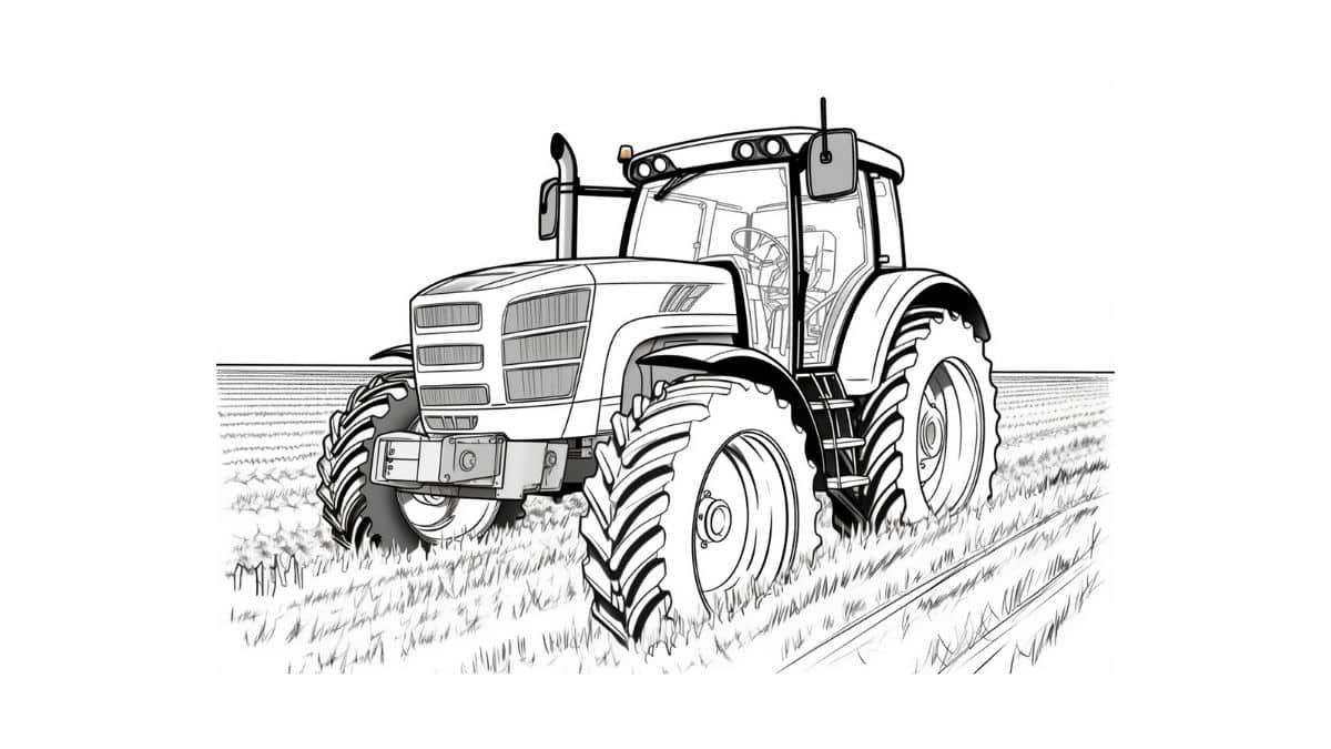 desenho de trator para colorir