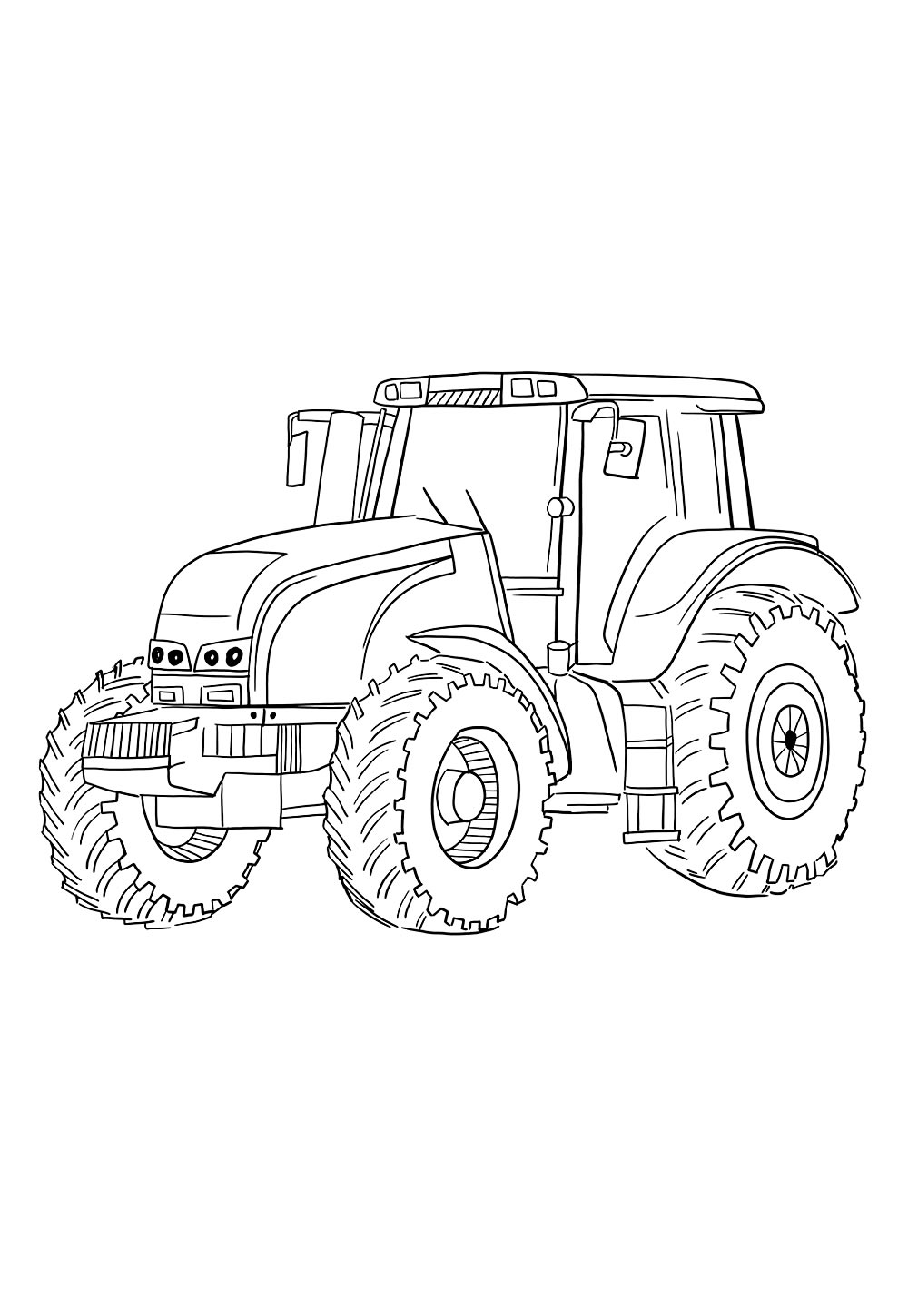 máquina agrícola para colorir