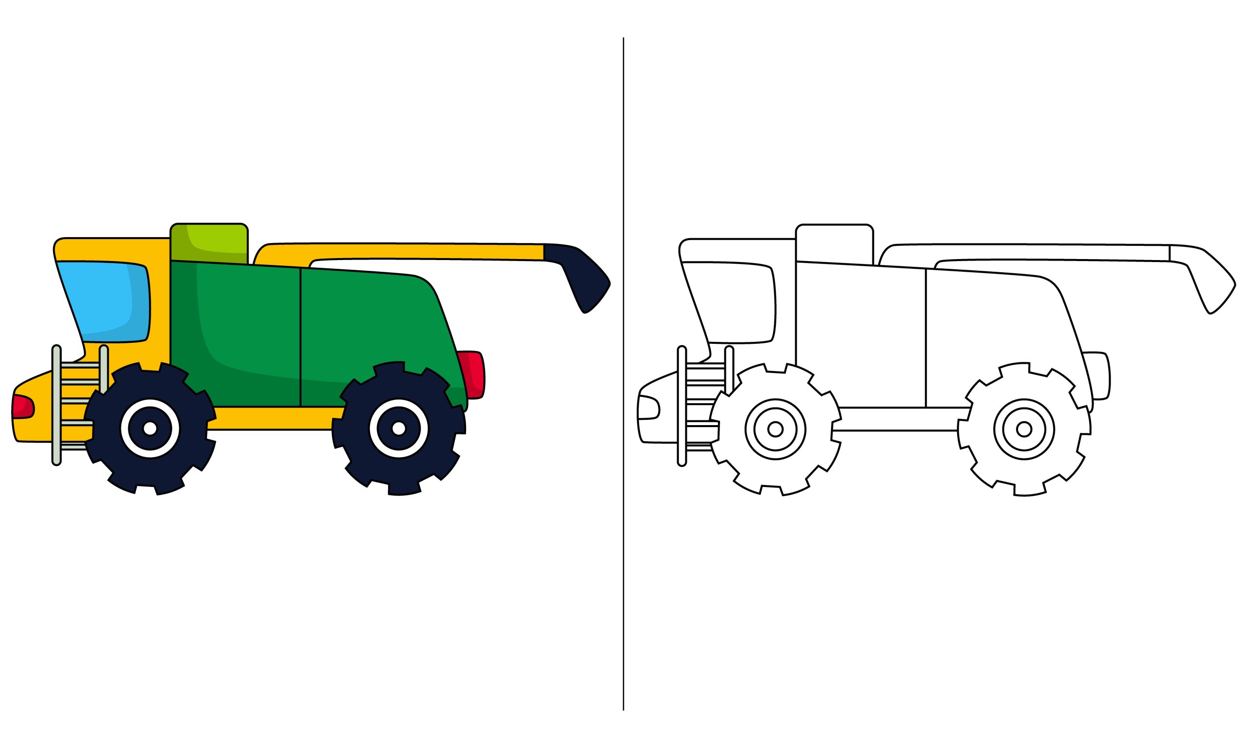 desenho de trator para colorir