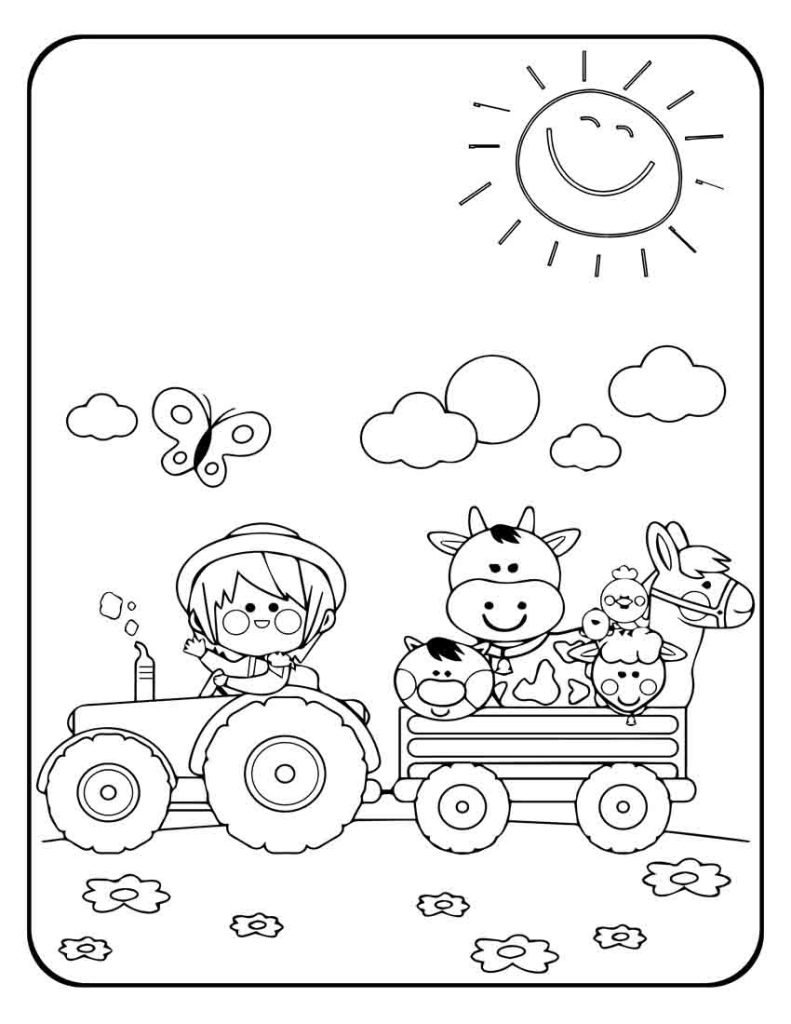 desenho de trator infantil