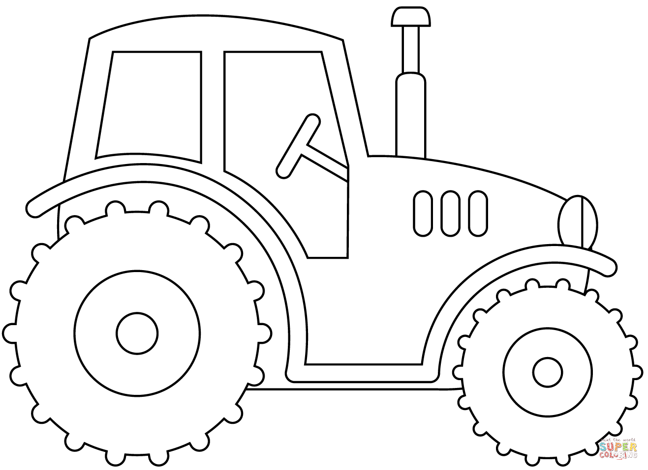 máquina agrícola para colorir