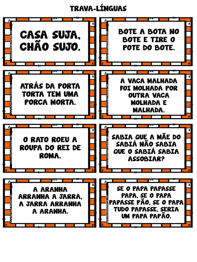 trava língua engraçado