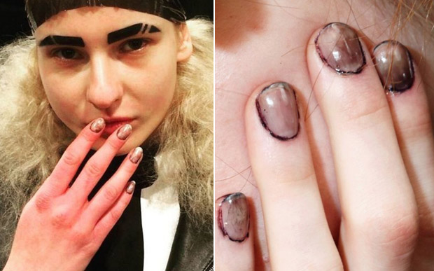 estilos de unhas com efeito 'amassado'