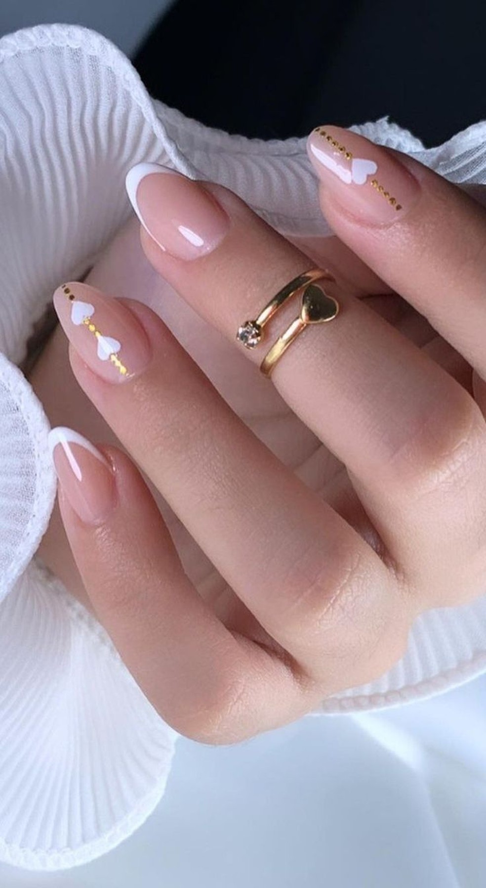 unha de gel decoração simples