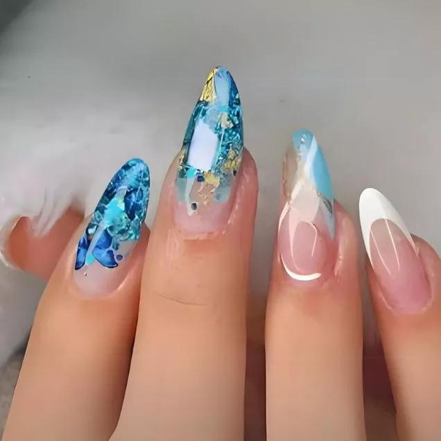 unha decorada amendoada