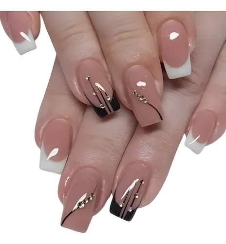 unha decorada com inicial