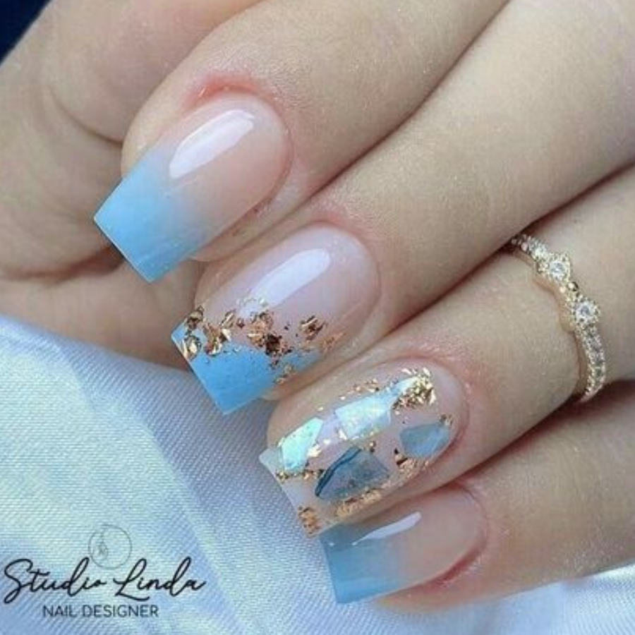 unha decorada encapsulada delicada